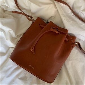 Sezane Farrow bag in smooth heritage came